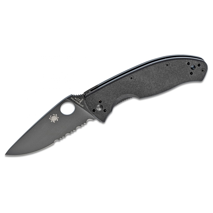 Складаний ніж SPYDERCO Tenacious G-10 Black Combo Blade (C122GBBKPS)