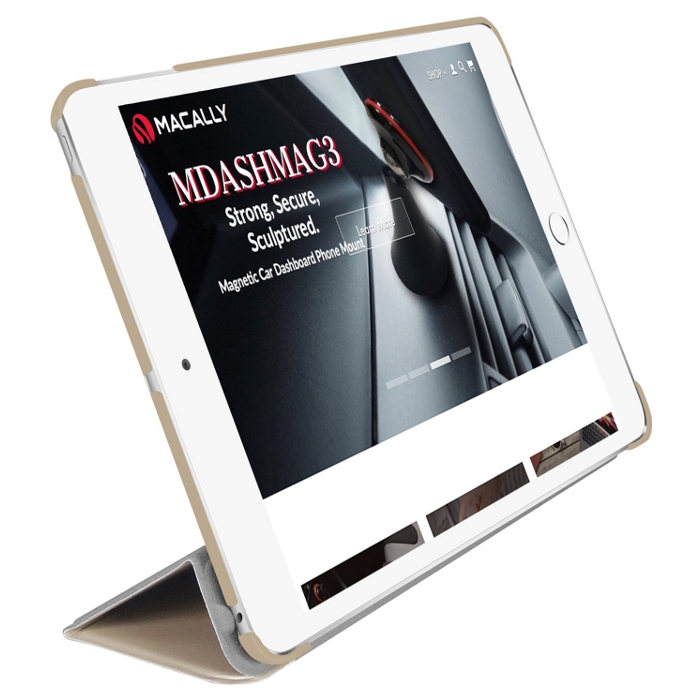 Обложка для планшета MACALLY Protective Case and Stand Gold для iPad mini 5 2019 (BSTANDM5-GO)