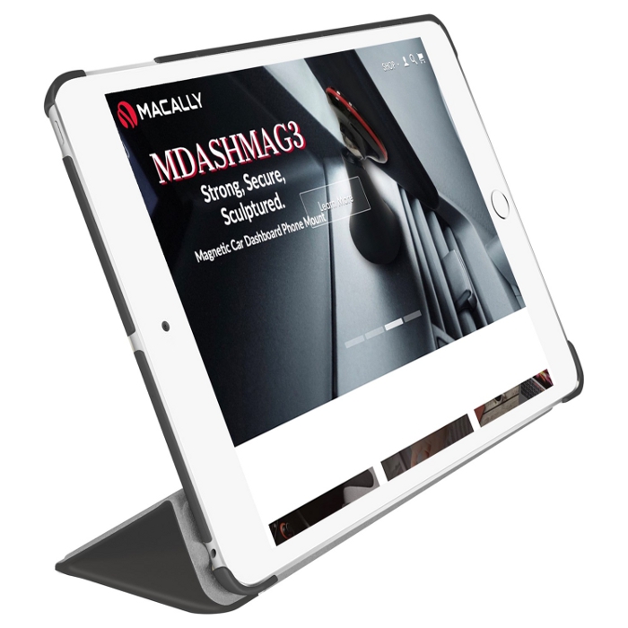Обкладинка для планшета MACALLY Protective Case and Stand Gray для iPad mini 5 2019 (BSTANDM5-G)