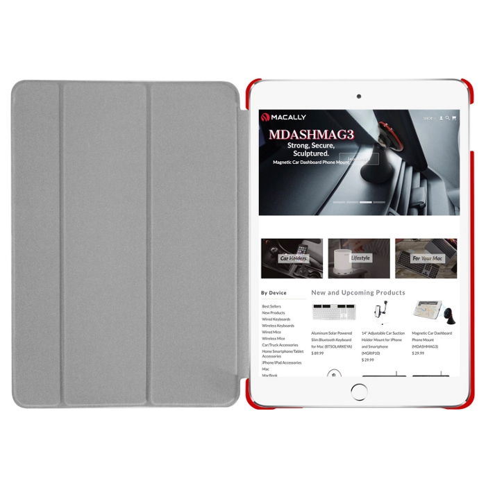 Обложка для планшета MACALLY Protective Case and Stand Red для iPad mini 5 2019 (BSTANDM5-R)