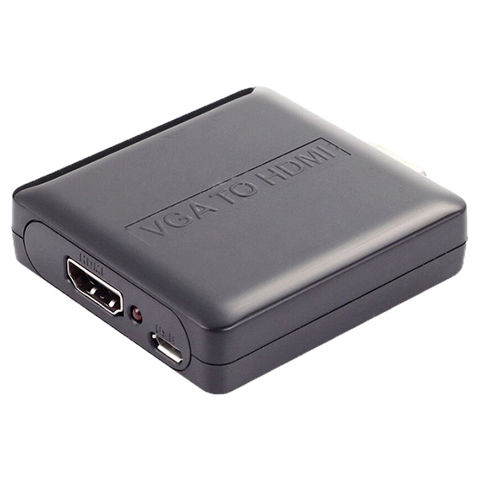 Конвертер видеосигнала POWERPLANT HDMI - VGA Black (CA911493)