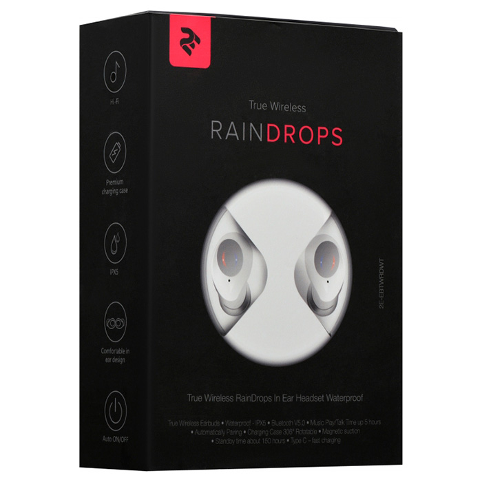 Навушники 2E RainDrops White (2E-EBTWRDWT)