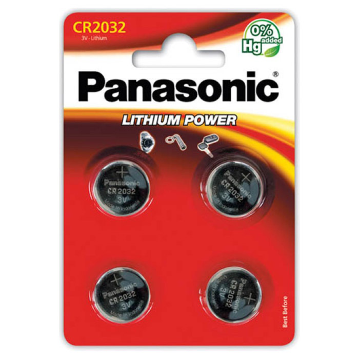Батарейка PANASONIC Lithium Power CR2032 4шт/уп (CR-2032EL/4B)