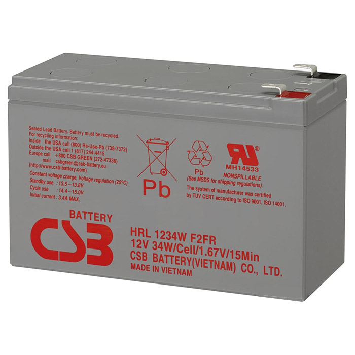 Акумуляторна батарея CSB HRL1234WF2FR (12В, 9Агод)