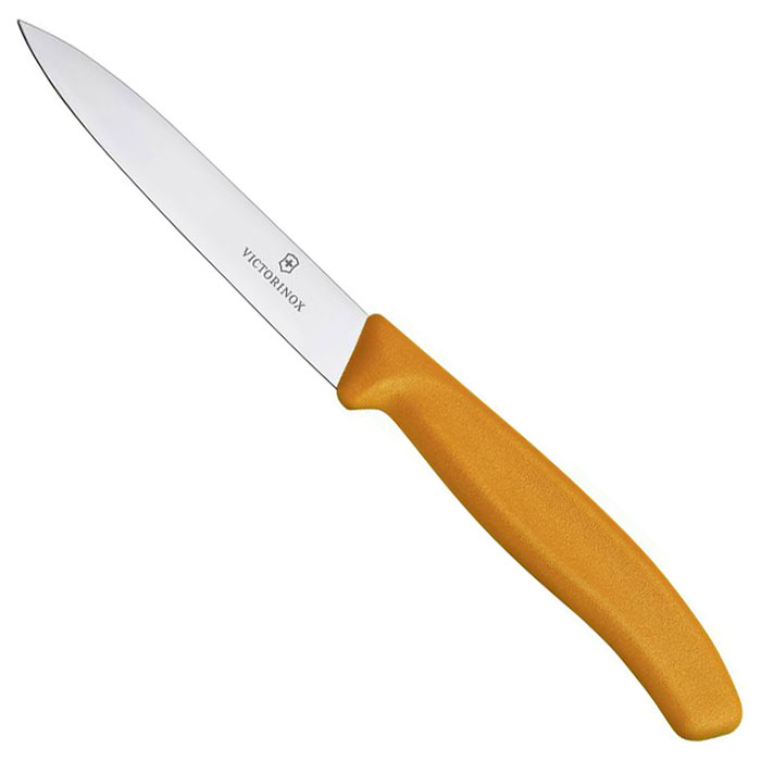 Нож кухонный для чистки овощей VICTORINOX SwissClassic Orange 100мм (6.7706.L119)