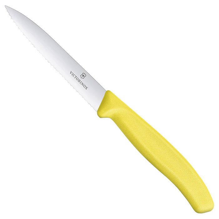 Нож кухонный для овощей VICTORINOX SwissClassic Plain Yellow 100мм (6.7736.L8)