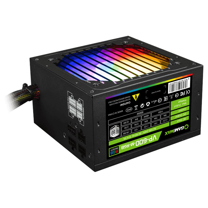 Блок живлення 600W GAMEMAX VP-600-M-RGB