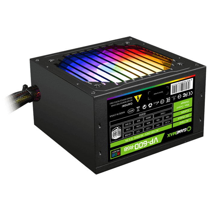 Блок питания 600W GAMEMAX VP-600-RGB