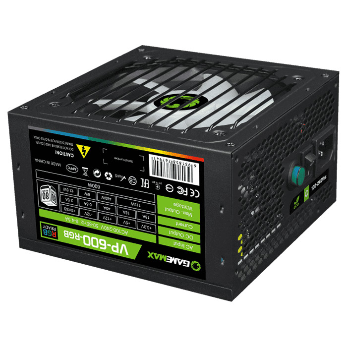 Блок питания 600W GAMEMAX VP-600-RGB