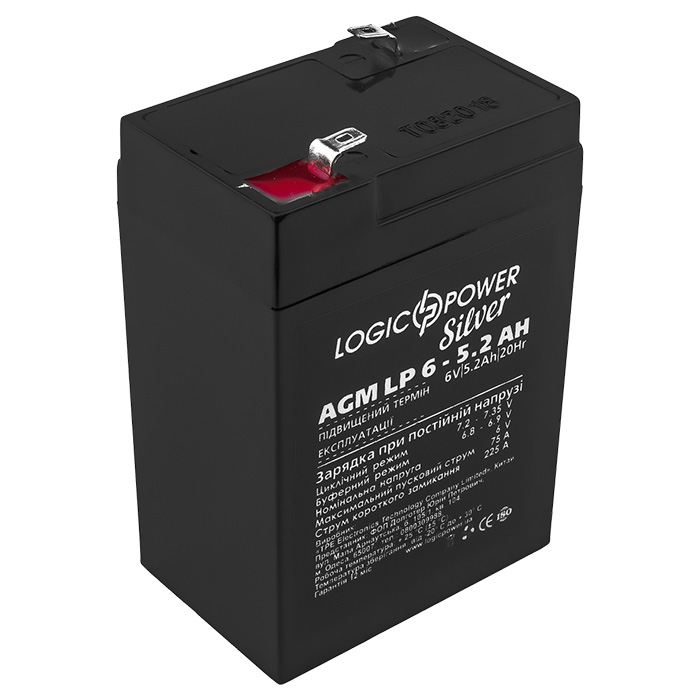 Акумуляторна батарея LOGICPOWER LP 6 - 5.2 AH (6В 5.2Ач)