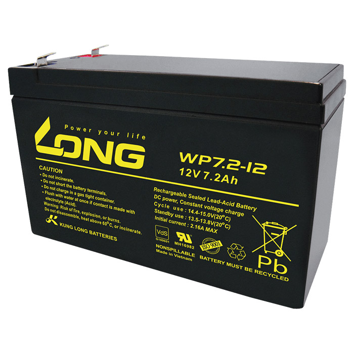 Акумуляторна батарея KUNG LONG WP7.2-12 (12В, 7.2Агод)