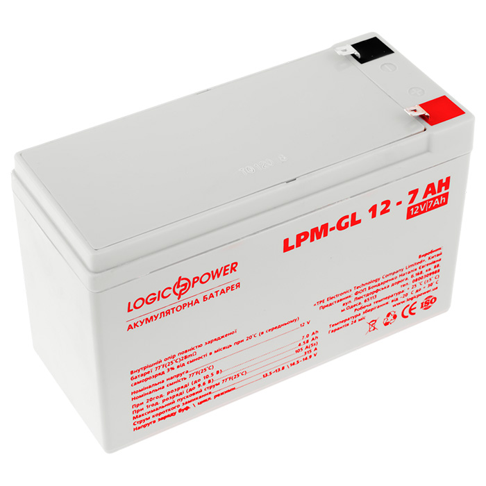 Аккумуляторная батарея LOGICPOWER LPM-GL 12 - 7 AH (12В, 7Ач) (LP6560_D)