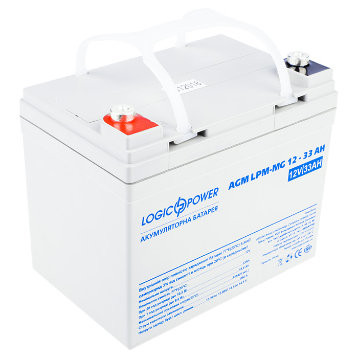 Аккумуляторная батарея LOGICPOWER LPM-MG 12 - 33 AH (12В, 33Ач) (LP6558)