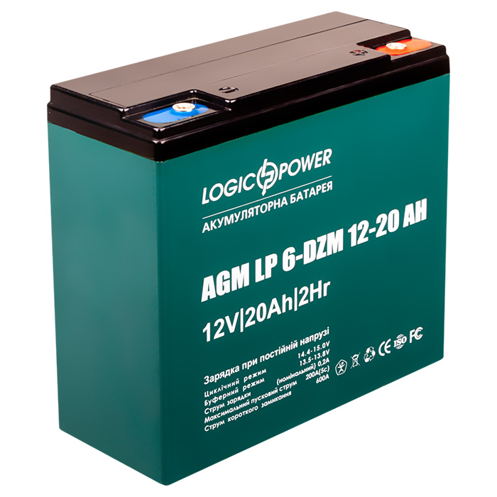 Аккумуляторная батарея тяговая LOGICPOWER LP 6-DZM 12 - 20 AH (12В, 20Ач) (LP5438)