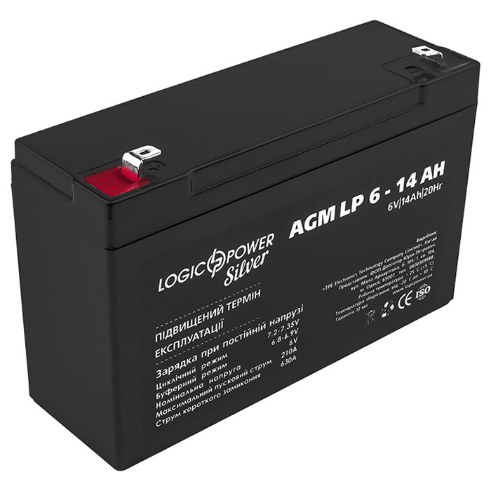 Акумуляторна батарея LOGICPOWER LP 6 - 14 AH (6В, 14Агод) (LP2573)