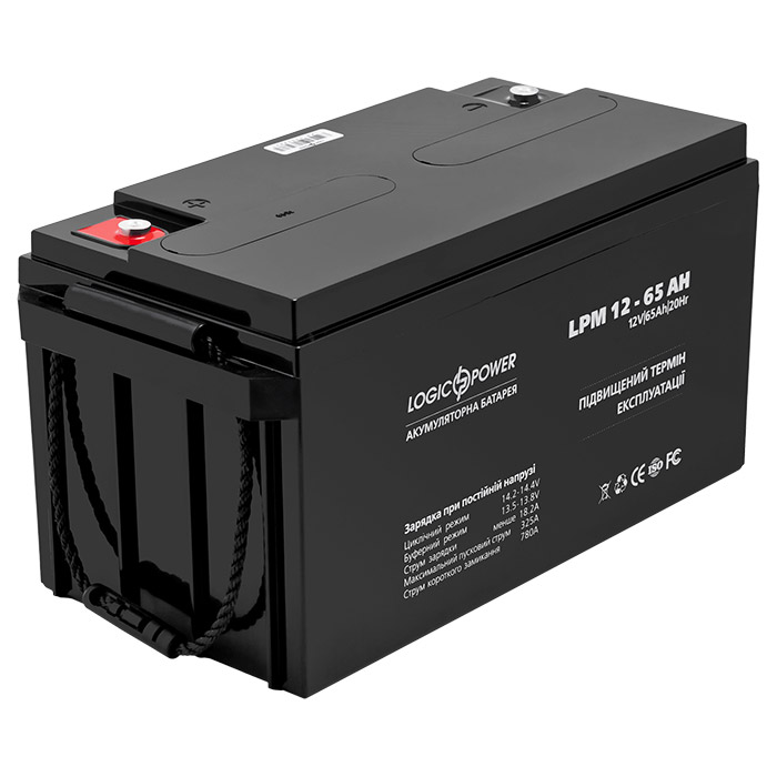 Акумуляторна батарея LOGICPOWER LPM 12 - 65 AH (12В, 65Агод) (LP3867)