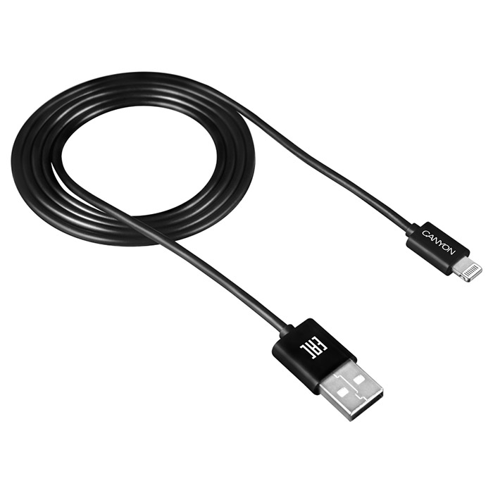 Кабель CANYON CFI-1 Charge & Sync USB-A to Lightning 1м Black (CNE-CFI1B)