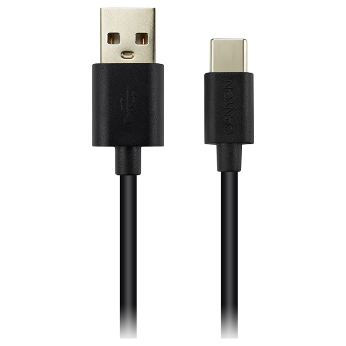 Кабель CANYON UC-2 Charge & Data USB-A to USB-C 1.8м Black (CNE-USBC2B)