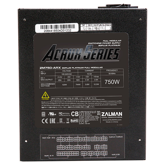 Блок питания 750W ZALMAN Acrux ZM750-ARX