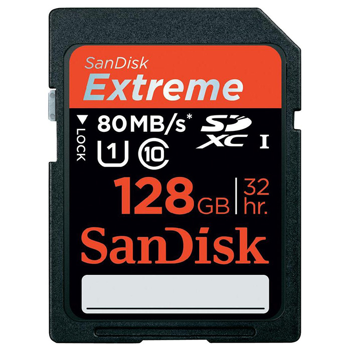 Карта пам'яті SANDISK SDXC Extreme Pro 128GB UHS-I Class 10 (SDSDXS-128G-X46)