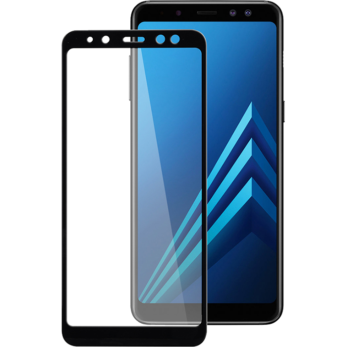 Захисне скло POWERPLANT Full Screen Black для Galaxy A8 2018 (GL605439)