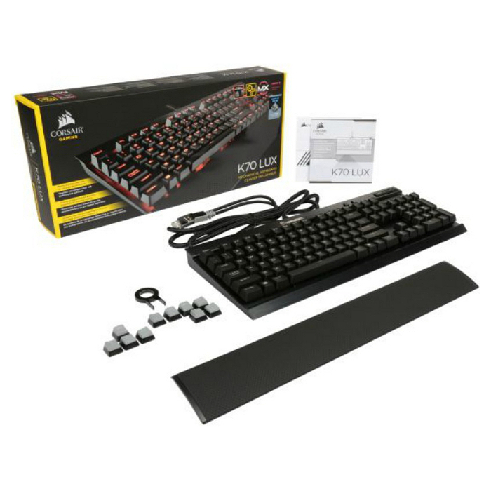 Клавіатура CORSAIR K70 LUX Mechanical Gaming Red LED Cherry MX Red RU (CH-9101020-RU)