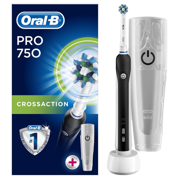 Электрическая зубная щётка BRAUN ORAL-B Pro 750 CrossAction D16.513.UX Black