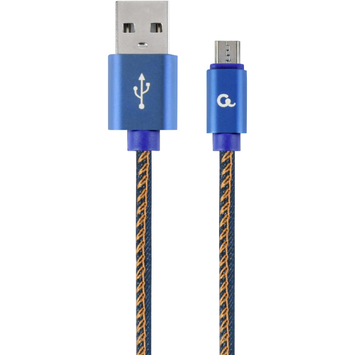 Кабель CABLEXPERT Premium Denim Micro-USB Blue 2м (CC-USB2J-AMMBM-2M-BL)