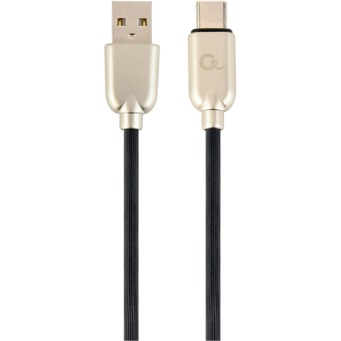 Кабель CABLEXPERT Premium Rubber USB Type-C Black 1м (CC-USB2R-AMCM-1M)