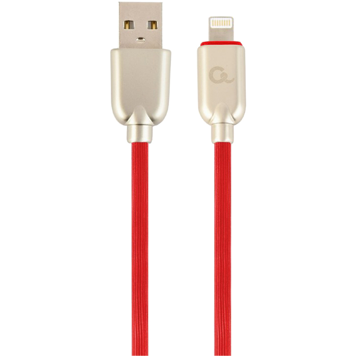 Кабель CABLEXPERT Premium Rubber Apple Lightning Red 1м (CC-USB2R-AMLM-1M-R)