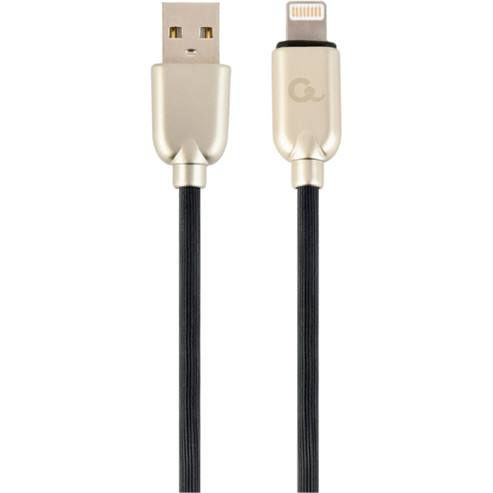 Кабель CABLEXPERT Premium Rubber Apple Lightning Black 2м (CC-USB2R-AMLM-2M)