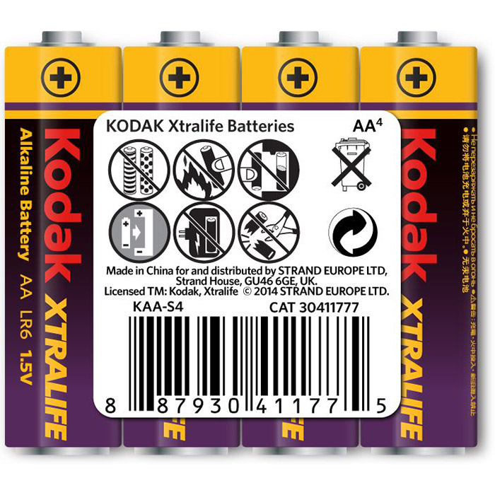 Батарейка KODAK Xtralife AA 4шт/уп (30411777)
