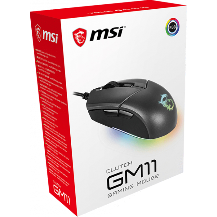 Миша ігрова MSI Clutch GM11 Black (S12-0402020-CLA)