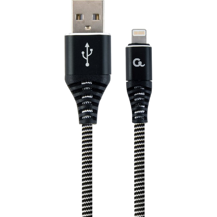 Кабель CABLEXPERT Premium USB/Apple Lightning Black 2м (CC-USB2B-AMLM-2M-BW)