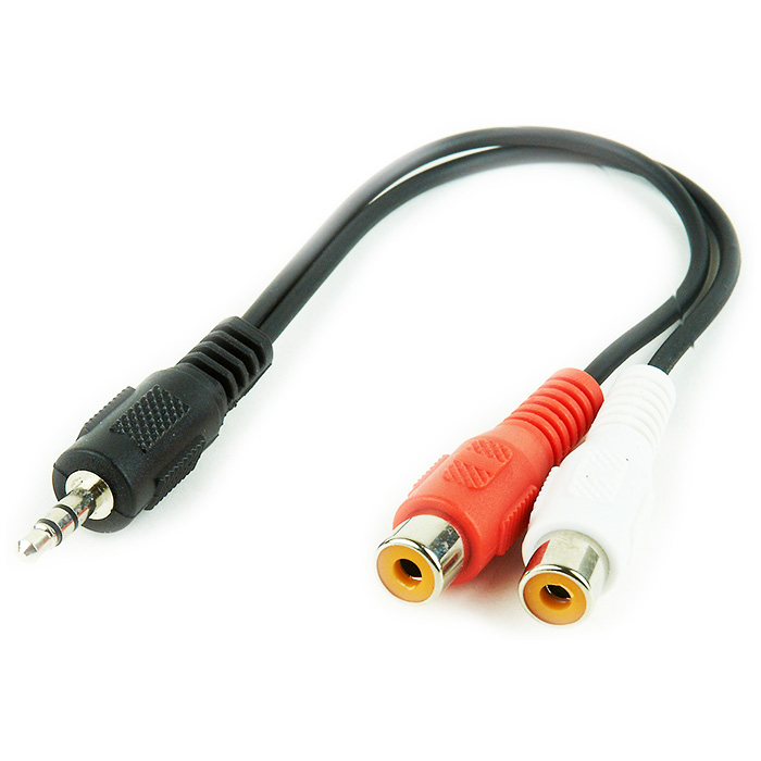 Спліттер CABLEXPERT mini-jack 3.5 mm (M) - 2RCA (F) 0.2м Black (CCA-406)