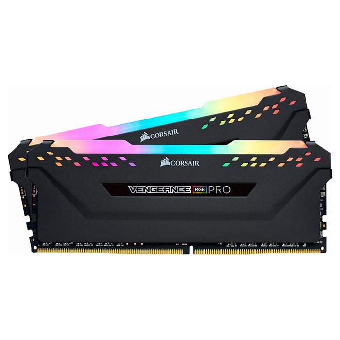 Модуль памяти CORSAIR Vengeance RGB Pro Black DDR4 3200MHz 32GB Kit 2x16GB (CMW32GX4M2C3200C16)