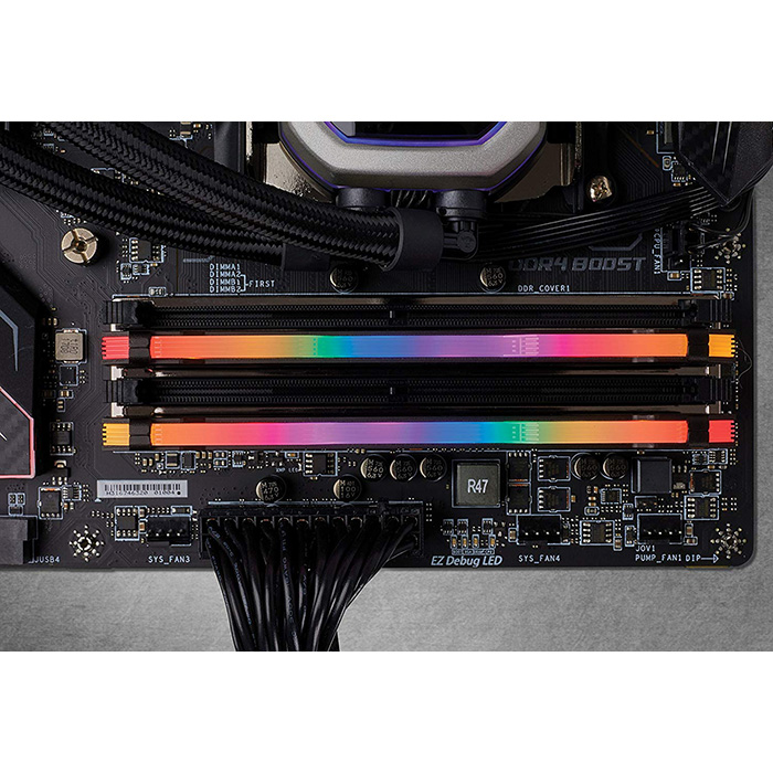Модуль памяти CORSAIR Vengeance RGB Pro Black DDR4 3200MHz 32GB Kit 2x16GB (CMW32GX4M2C3200C16)