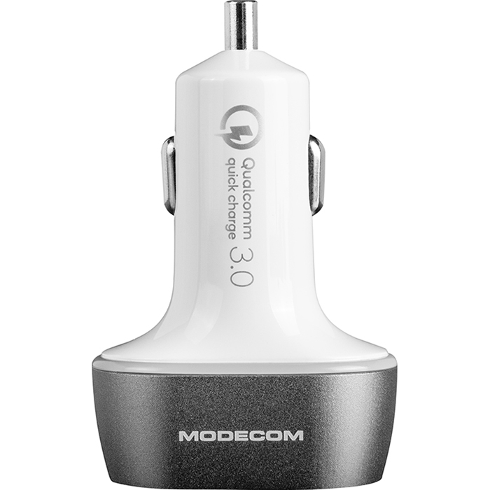Автомобільний зарядний пристрій MODECOM 3xUSB-A, QC3.0 Silver (ZT-MC-CU3-05)