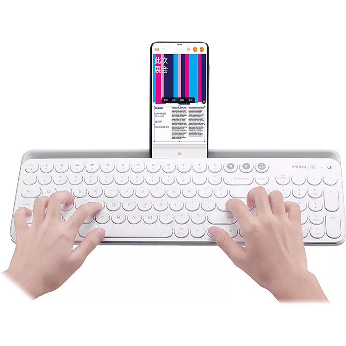 Клавіатура бездротова XIAOMI MIIIW AIR85+ Bluetooth Dual Mode White (MWBK01W)