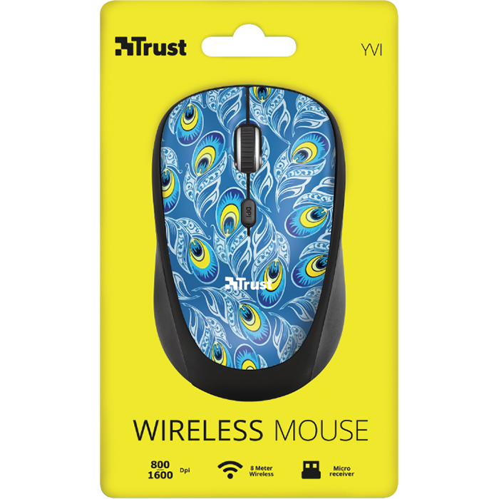 Мышь TRUST Yvi Wireless Peacock (23388)
