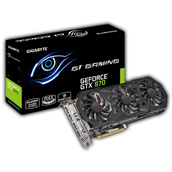 Відеокарта GIGABYTE GeForce GTX 970 4GB GDDR5 256-bit WindForce 3X G1 Gaming (GV-N970G1_GAMING-4GD)