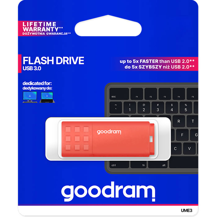 Флэшка GOODRAM UME3 USB3.0 16GB Orange (UME3-0160O0R11)