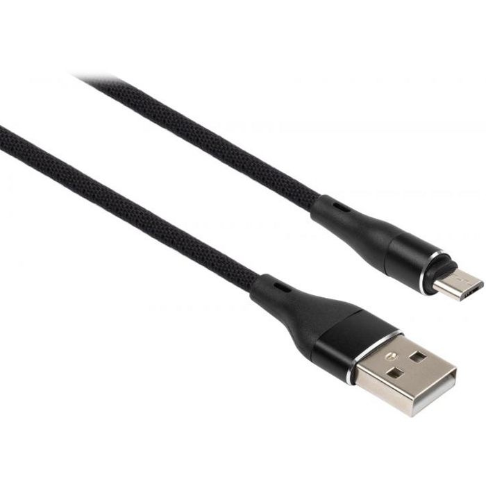 Кабель VINGA USB 2.0 AM to Micro-BM Black 1м (VCPDCMCANB1BK)
