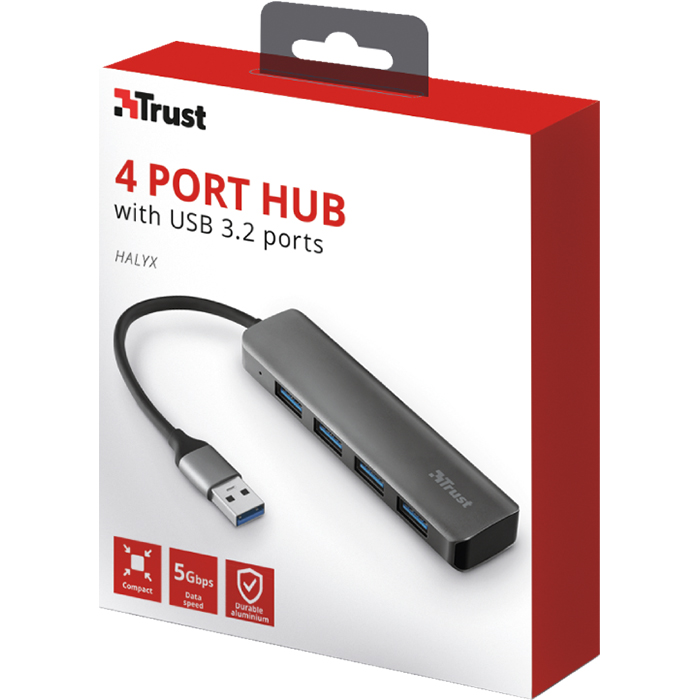 USB хаб TRUST Halyx with USB-A (23327)