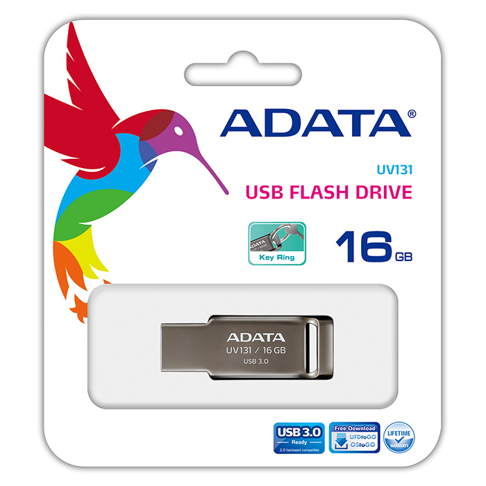 Флешка ADATA UV131 16GB USB3.2 (AUV131-16G-RGY)