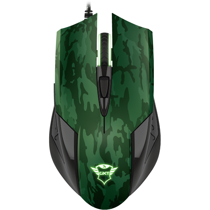 Миша ігрова TRUST Gaming GXT 781 Rixa Green Camo w/Mouse Pad (23611)