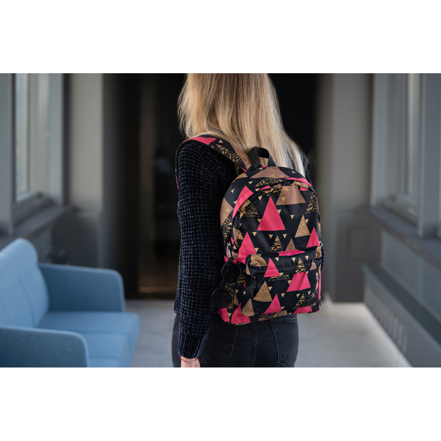 Рюкзак 2E TeensPack 13" Triangles Black (2E-BPT6114BK)
