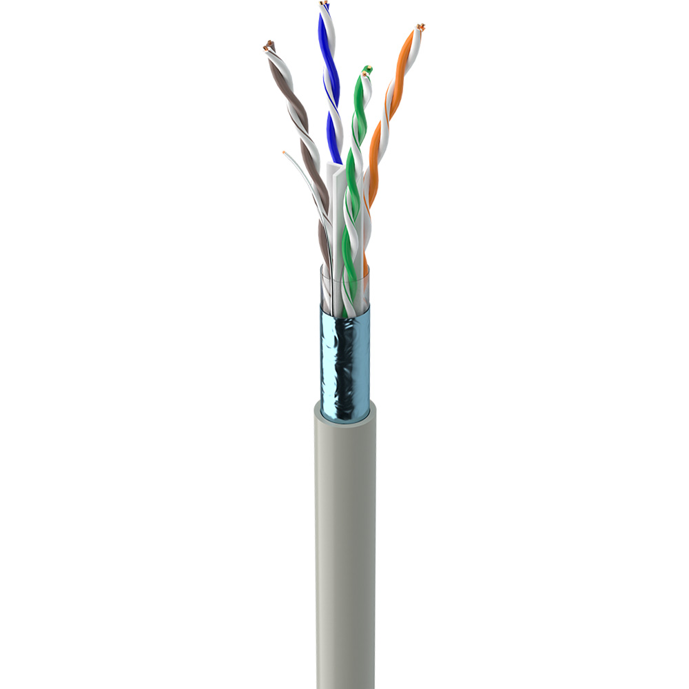 Кабель мережевий ОДЕСКАБЕЛЬ FTP Cat.6 КПВонг-HFЕ-ВП (250) LSZH 4x2x0.57 CU Gray 305м (7932024-305)