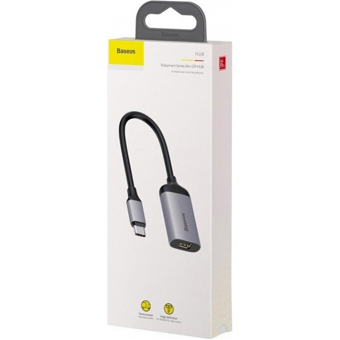 Адаптер BASEUS Enjoyment Series Mini DP Hub USB-C - Mini DisplayPort Gray (CAHUB-Z0G)