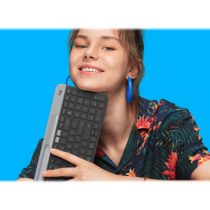 Клавіатура бездротова LOGITECH K580 Multi-Device Graphite (920-009275)